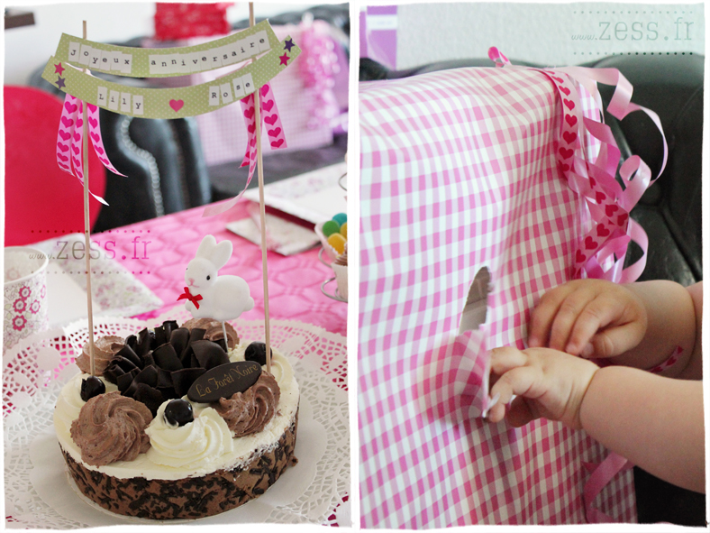 déco table anniversaire bébé 1 an rose liberty ballons cupcakes chamallows pop