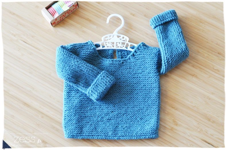 pull tricot bébé naissance diy
