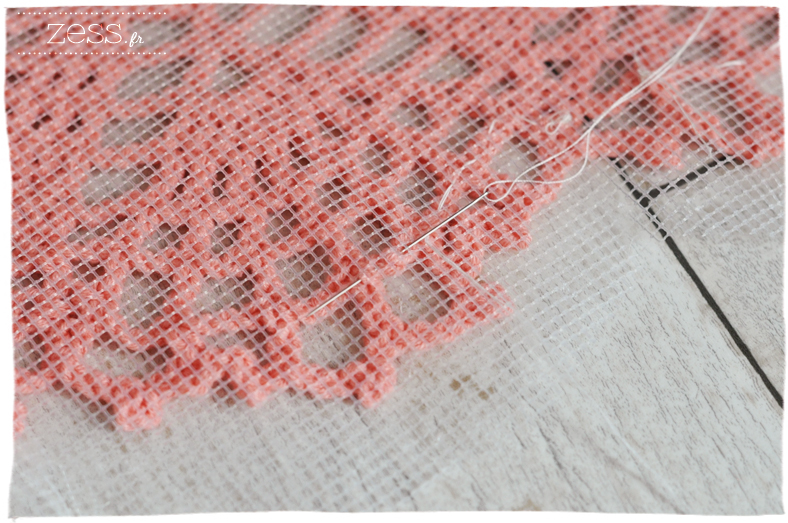 tuto tapis crochet laine rigidifier tenue amidon technique