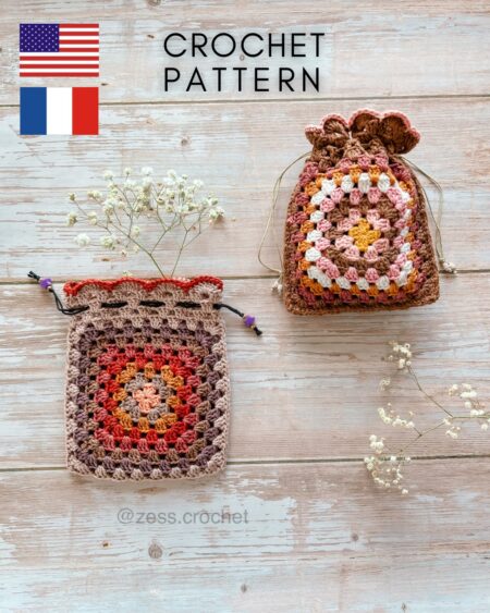 Granny pouch crochet pattern