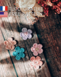 Tutoriel patron au crochet gratuit petites fleurs a crocheter en francais et anglais facile