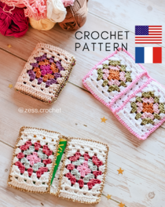 Crochet pattern card pocket cardholder granny tutorial pdf