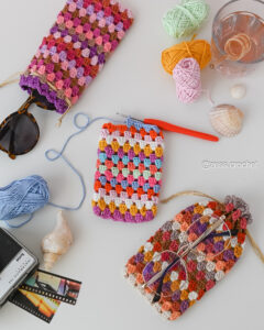 tutoriel crochet etui lunettes granny patron
