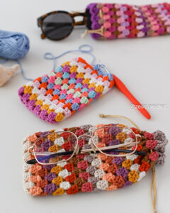 tutoriel crochet etui lunettes granny patron