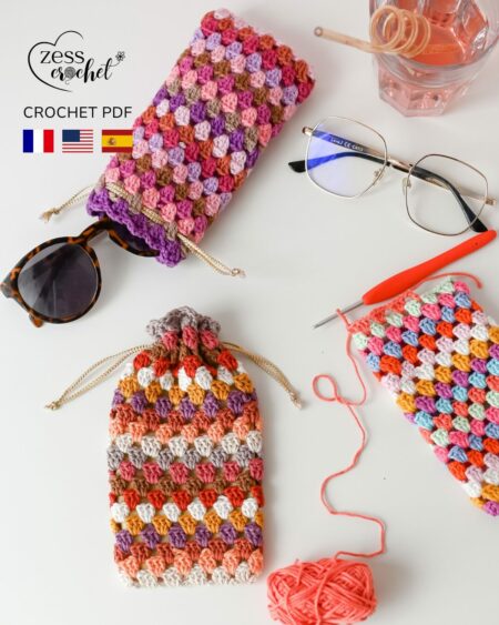tutoriel crochet etui à lunettes granny facile