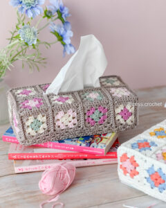 Tutoriel crochet housse granny boite mouchoirs