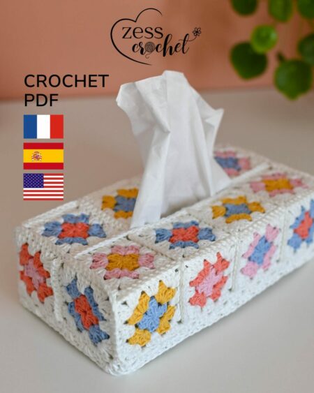 Patron PDF - Housse granny pour boîte à mouchoirs rectangulaire