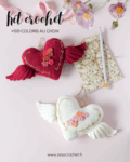 kit crochet coeur ailes fleurs