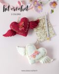 kit crochet coeur ailes fleurs