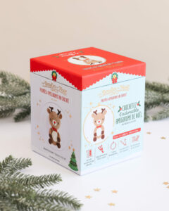 coffret crochet Boule de Noël amigurumi : Le renne