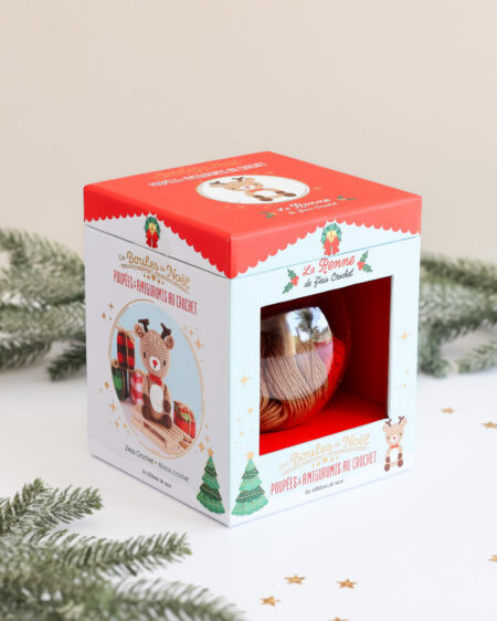 coffret crochet Boule de Noël amigurumi : Le renne