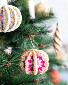 tuto boule noel crochet granny square