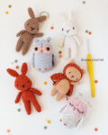 3 tutoriels mini amigurumi lapin ours chouette hibou