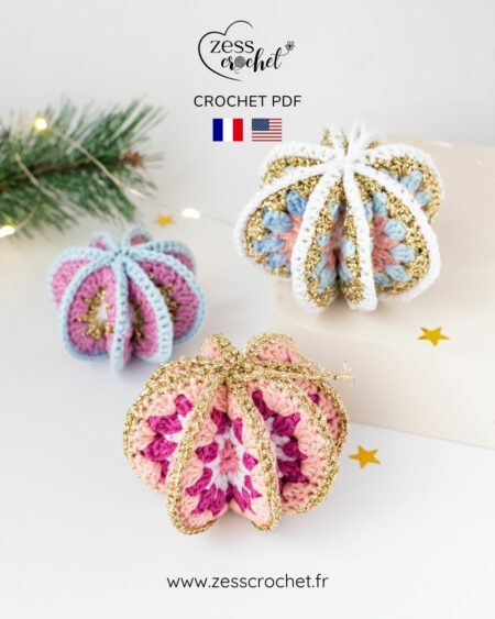 tuto boule noel crochet - Christmas ornaments 2025