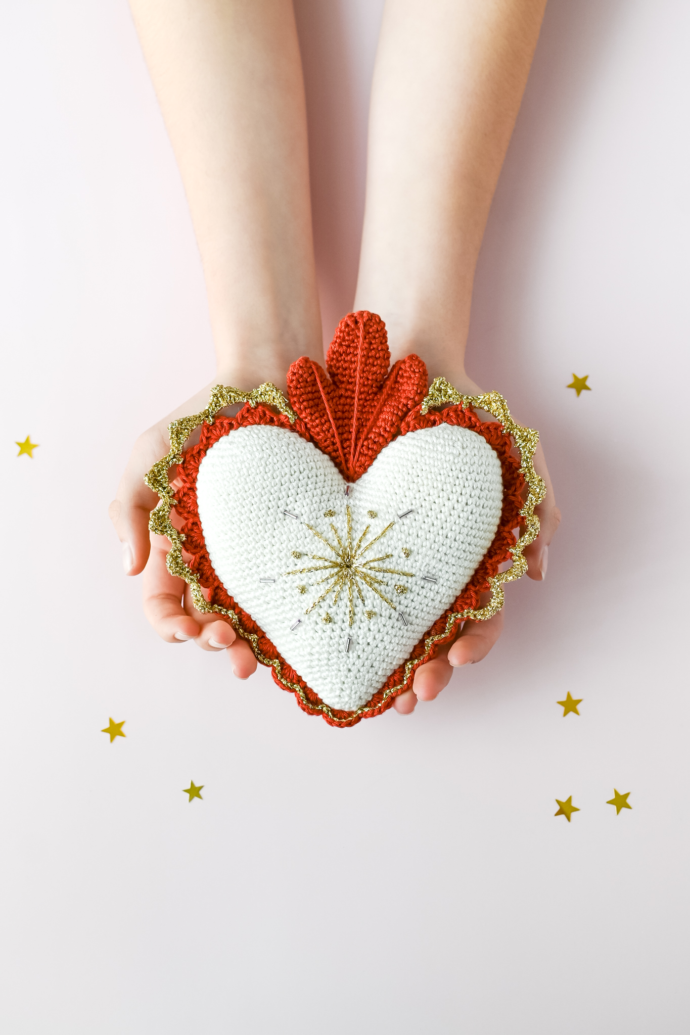kit crochet coeur ex voto