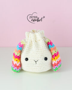 patron pochon lapin paques