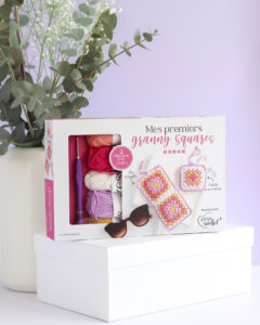 kit crochet débutant granny squares