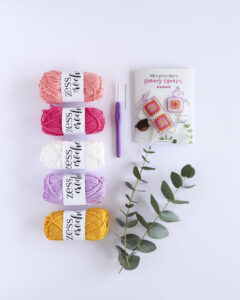 kit crochet débutant granny squares
