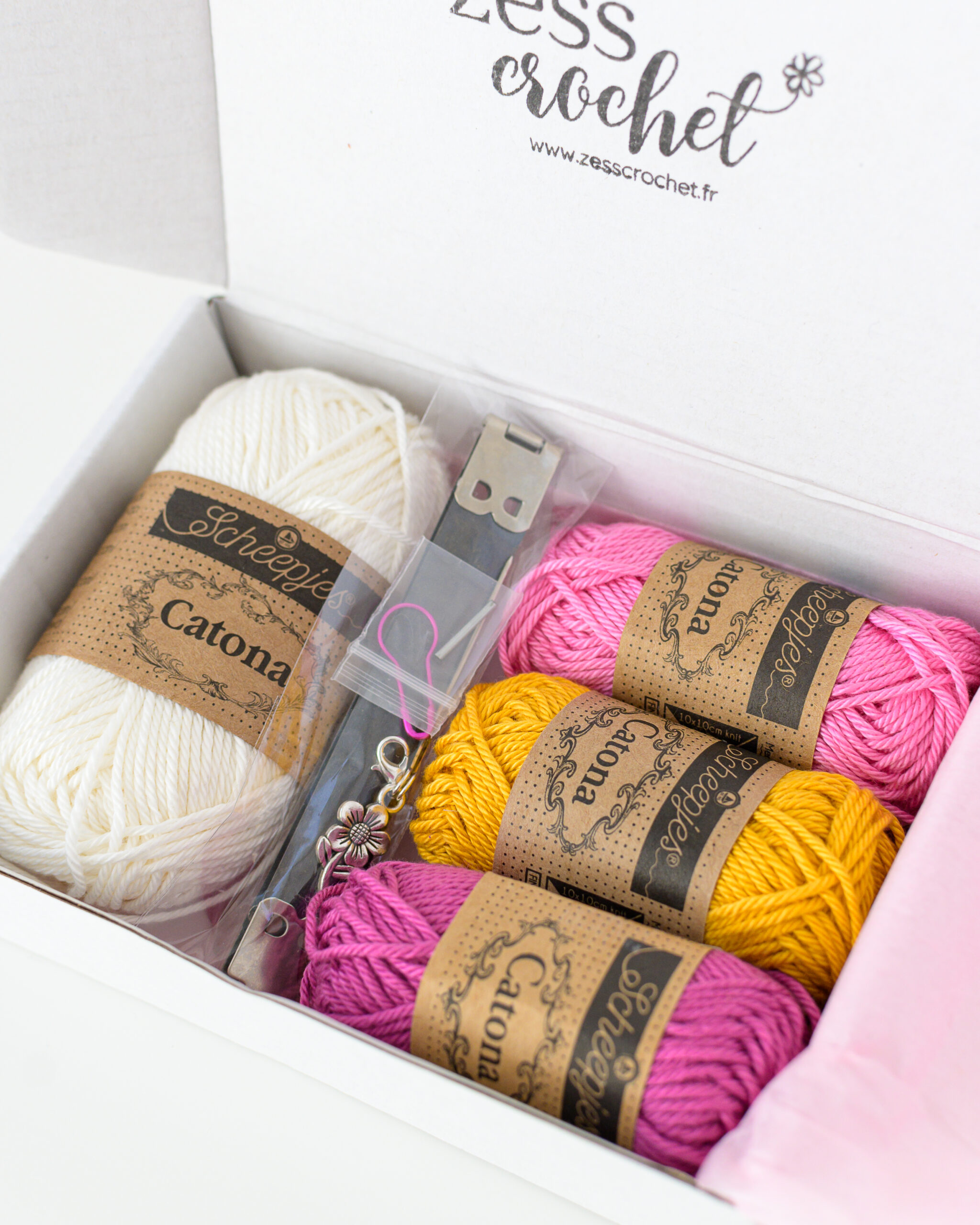 kit crochet pochette granny square