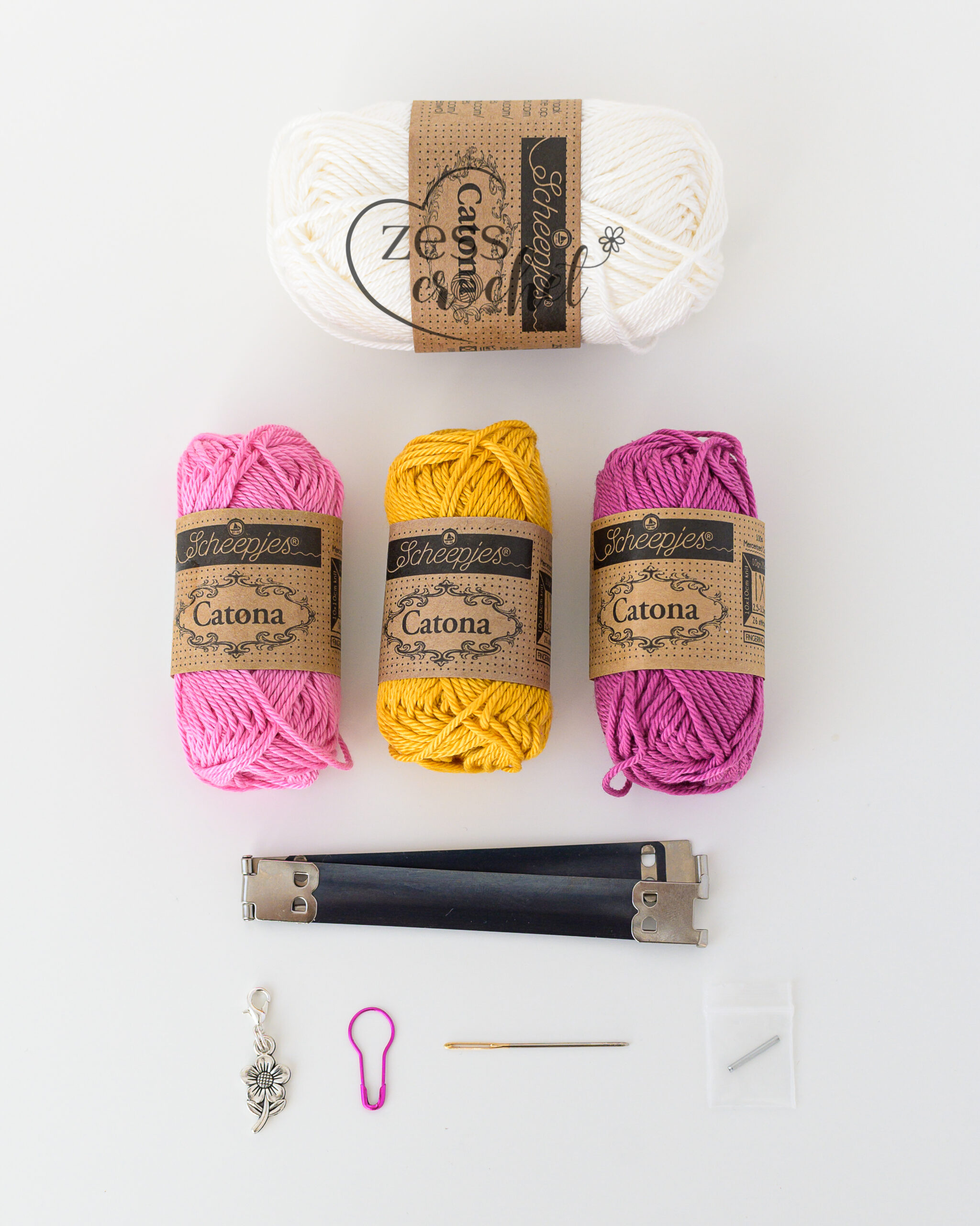 kit crochet pochette granny square